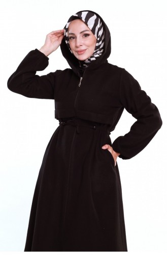 Kasjmier Cape Met Trekkoord In De Taille 3199-01 Zwart 3199-01