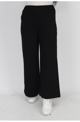 Pantalon Casual En Tissu à 2 Fils 30007-01 Noir 30007-01