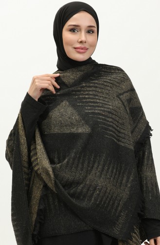 Poncho Mit Pyramidenmuster 2038-04 Zitronengelb 2038-04