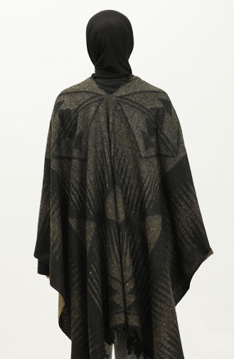 Poncho Mit Pyramidenmuster 2038-04 Zitronengelb 2038-04