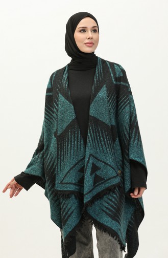 Pyramid Patterned Poncho 2038-07 Oil 2038-07