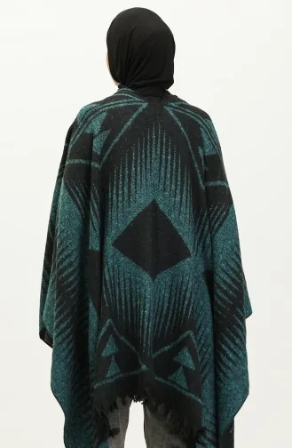 Poncho à Motif Pyramide 2038-07 Huile 2038-07