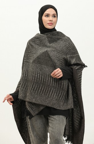 Poncho Mit Pyramidenmuster 2038-10 Nerz 2038-10