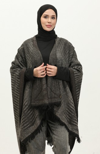 Pyramid Patterned Poncho 2038-10 Mink 2038-10