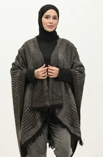 Pyramid Patterned Poncho 2038-10 Mink 2038-10