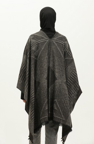 Pyramid Patterned Poncho 2038-10 Mink 2038-10