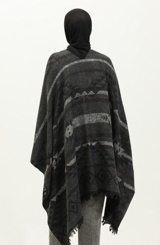 Aster Patterned Poncho 2042-01 Smoked Brown 2042-01