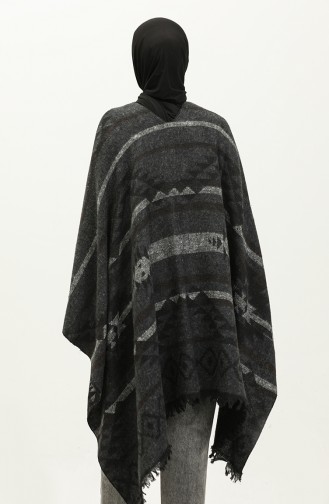 Poncho Met Asterpatroon 2042-01 Gerookt Bruin 2042-01