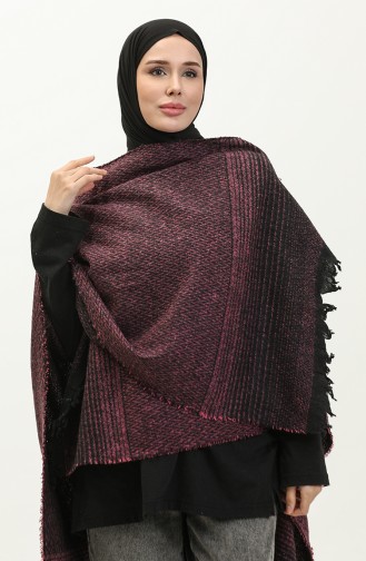 Poncho A Motifs Chevrons 2045-05 Rose Poudré Clair 2045-05