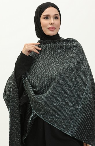 Poncho Met Visgraatpatroon 2045-07 Mintblauw 2045-07