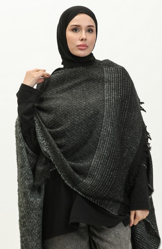 Poncho Met Visgraatmotief 2045-09 Kaki 2045-09