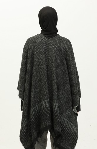 Poncho Met Visgraatmotief 2045-09 Kaki 2045-09