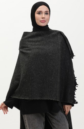 Poncho Mit Fischgrätmuster 2045-09 Khaki 2045-09