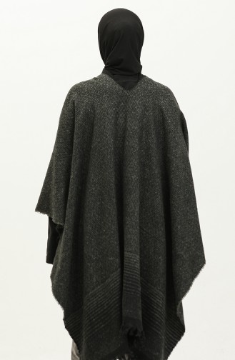 Poncho Mit Fischgrätmuster 2045-09 Khaki 2045-09