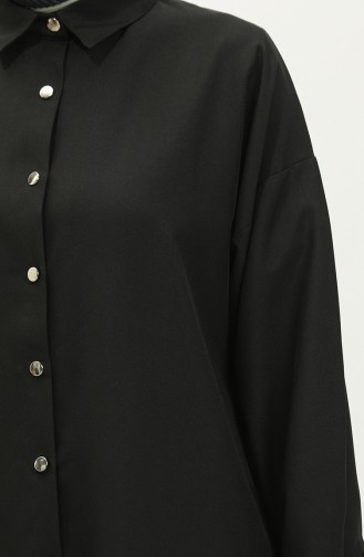 Shirt Collar Two Piece Suit 4436-01 Black 4436-01