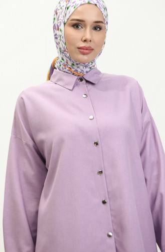 Shirt Collar Two Piece Suit 4436-04 Lilac 4436-04