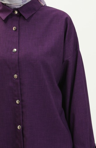 Shirt Collar Two Piece Suit 4436-05 Plum 4436-05