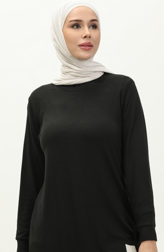 Kaşkorse Tunik Pantolon İkili Takım 20039-04 Siyah