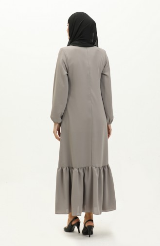 فستان سهرة بتصميم سلسلة 2009-03 رمادي 2009-03