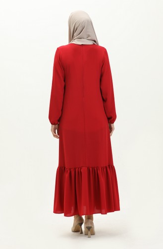 فستان سهرة بتصميم سلسلة 2009-05 أحمر غامق 2009-05