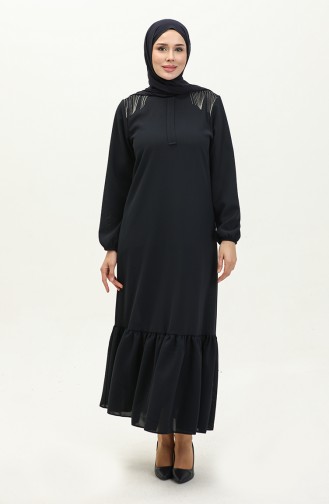 فستان سهرة بتصميم سلسلة 2009-07 كحلي 2009-07