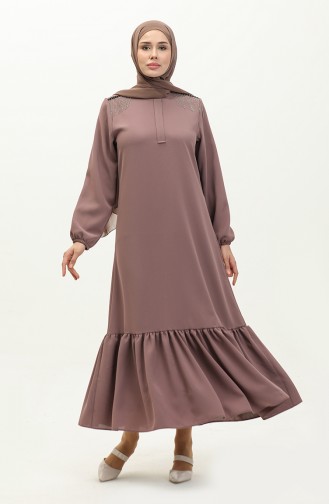 فستان سهرة بتصميم سلسلة 2009-09 وردي فاتح 2009-09