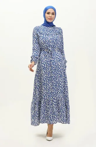 Robe Viscose à Motifs Fleurs 0186-03 Saks 0186-03