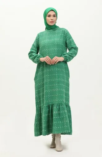 Robe A Carreaux Tweed 0189-03 Vert 0189-03
