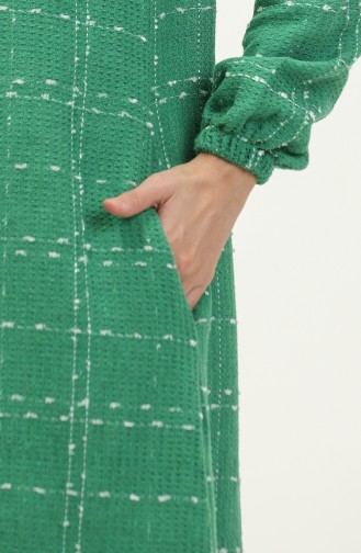 Tweed Checkered Dress 0189-03 Green 0189-03