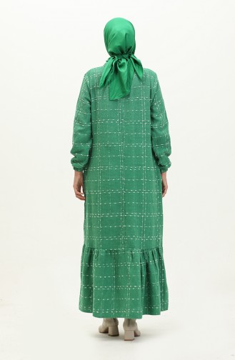 Robe A Carreaux Tweed 0189A-01 Vert 0189-01