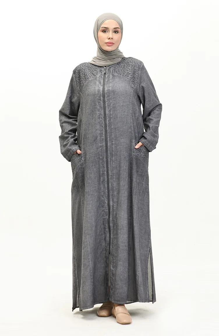 Sile Cloth Authentic Abaya 7788-02 Grau 7788-02