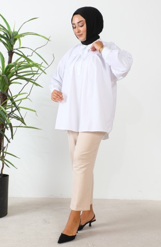 Pantalon Classique Avec Poches Grande Taille 3101-06 Beige 3101-06