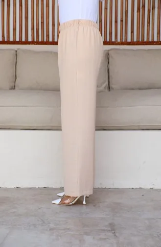 Hose Mit Weitem Bein Aus Aerobin-Stoff 1006-06 Creme 1006-06