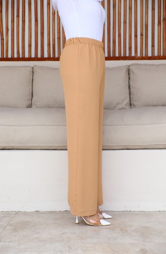 Aerobin Fabric wide Leg Trousers 1006-07 Tan 1006-07