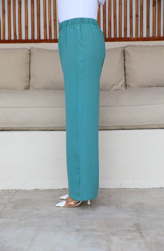 Aerobin Fabric wide Leg Trousers 1006-10 Green 1006-10