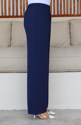 Aerobin Fabric wide Leg Trousers 1006-11 Dark Navy Blue 1006-11