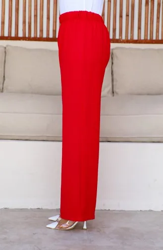 Pantalon Large En Tissu Aerobin 1006-23 Rouge 1006-23