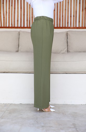 Hose Mit Weitem Bein Aus Aerobin-Stoff 1006-24 Khaki 1006-24