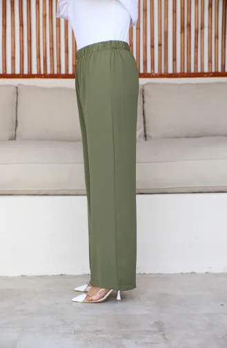 Hose Mit Weitem Bein Aus Aerobin-Stoff 1006-24 Khaki 1006-24