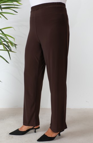 Plus Size Sandy Pants 0138-09 Dark Brown 0138-09