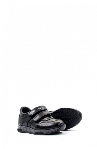 Mädchen-Freizeitschuhe Aus Echtem Leder 006Xa758 Schwarz 006XA758.Siyah