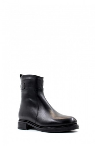 Genuine Leather Women`s Classic Boots 010Sza8314 Black 010SZA8314.Siyah