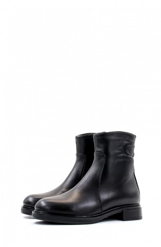 Genuine Leather Women`s Classic Boots 010Sza8314 Black 010SZA8314.Siyah