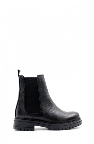 Genuine Leather Women`s Sports Boots 146Sza442 Black 146SZA442.Siyah
