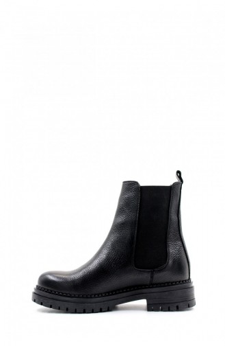 Genuine Leather Women`s Sports Boots 146Sza442 Black 146SZA442.Siyah