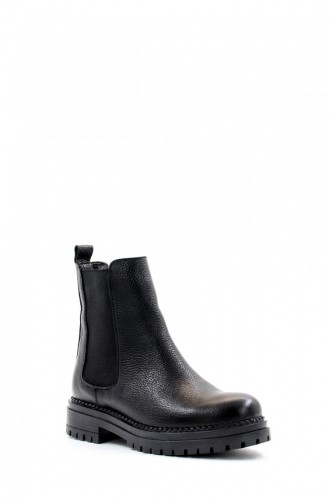 Genuine Leather Women`s Sports Boots 146Sza442 Black 146SZA442.Siyah