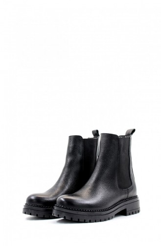 Genuine Leather Women`s Sports Boots 146Sza442 Black 146SZA442.Siyah