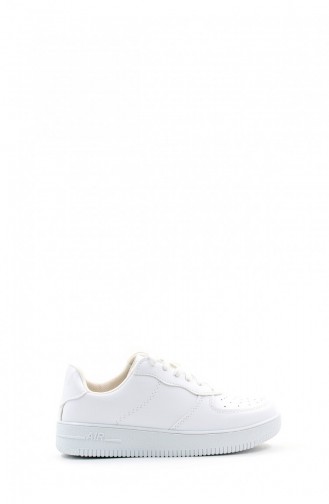 Damen-Sneaker-Schuhe 416Zafır Weiß 416ZAFAIR.Beyaz