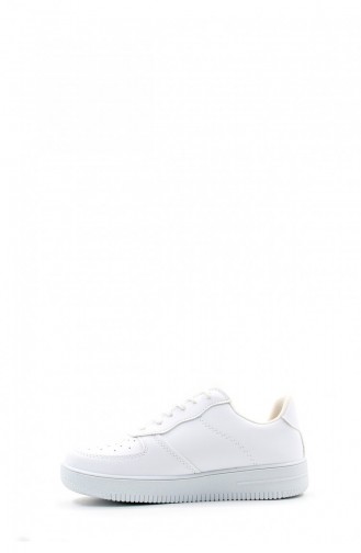 Damen-Sneaker-Schuhe 416Zafır Weiß 416ZAFAIR.Beyaz