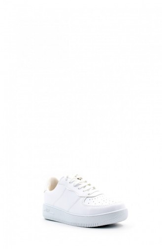 Damen-Sneaker-Schuhe 416Zafır Weiß 416ZAFAIR.Beyaz